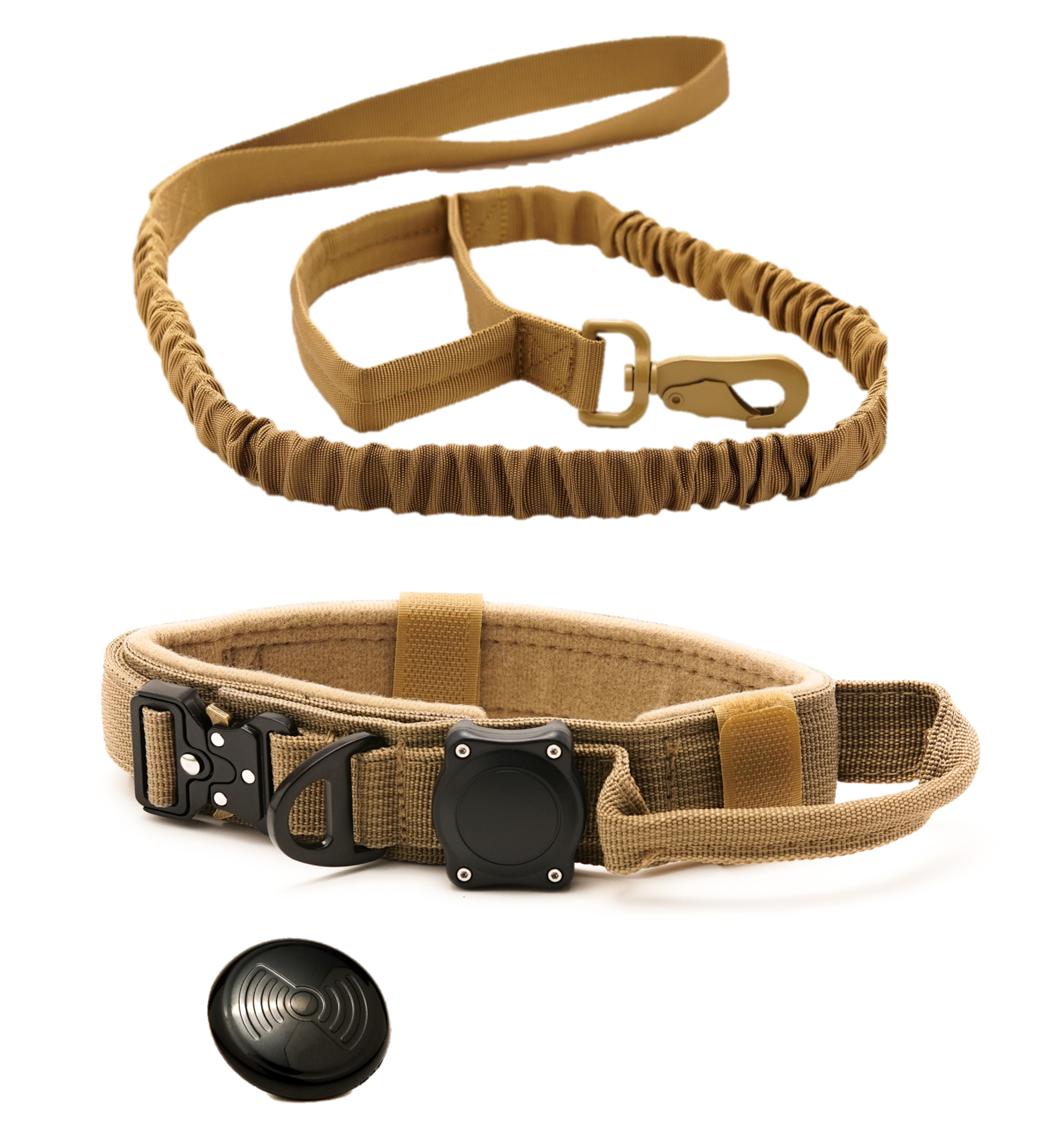 Heavy Duty Dog Collar + leash + SmartTag - Bundle