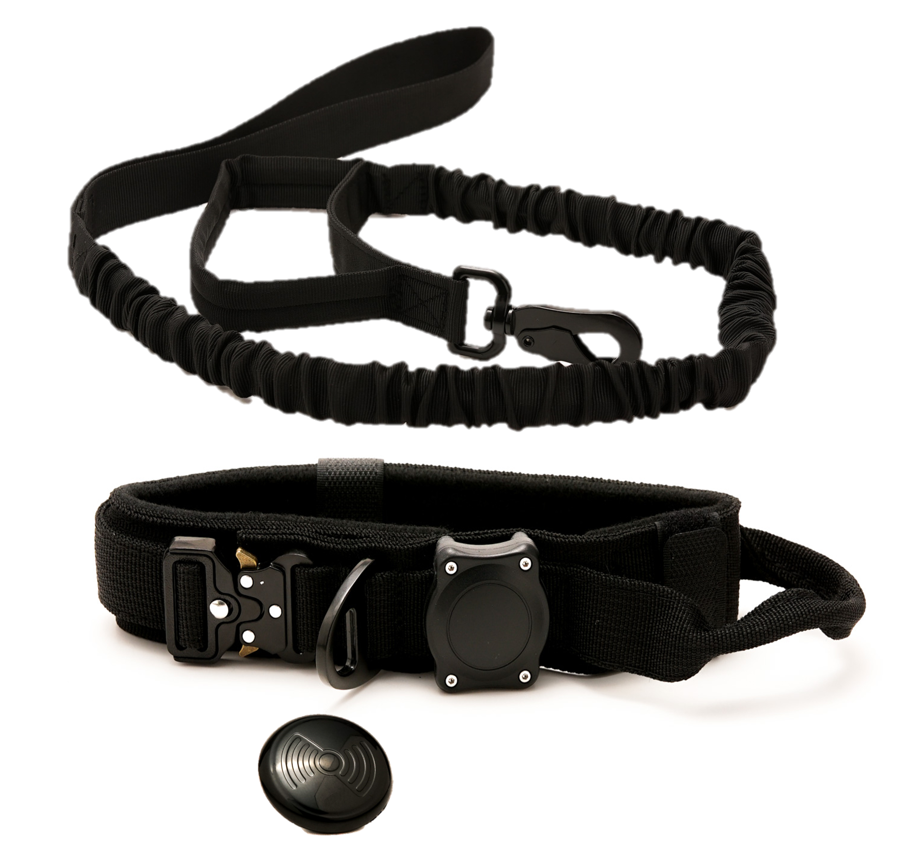 Heavy Duty Dog Collar + leash + SmartTag - Bundle
