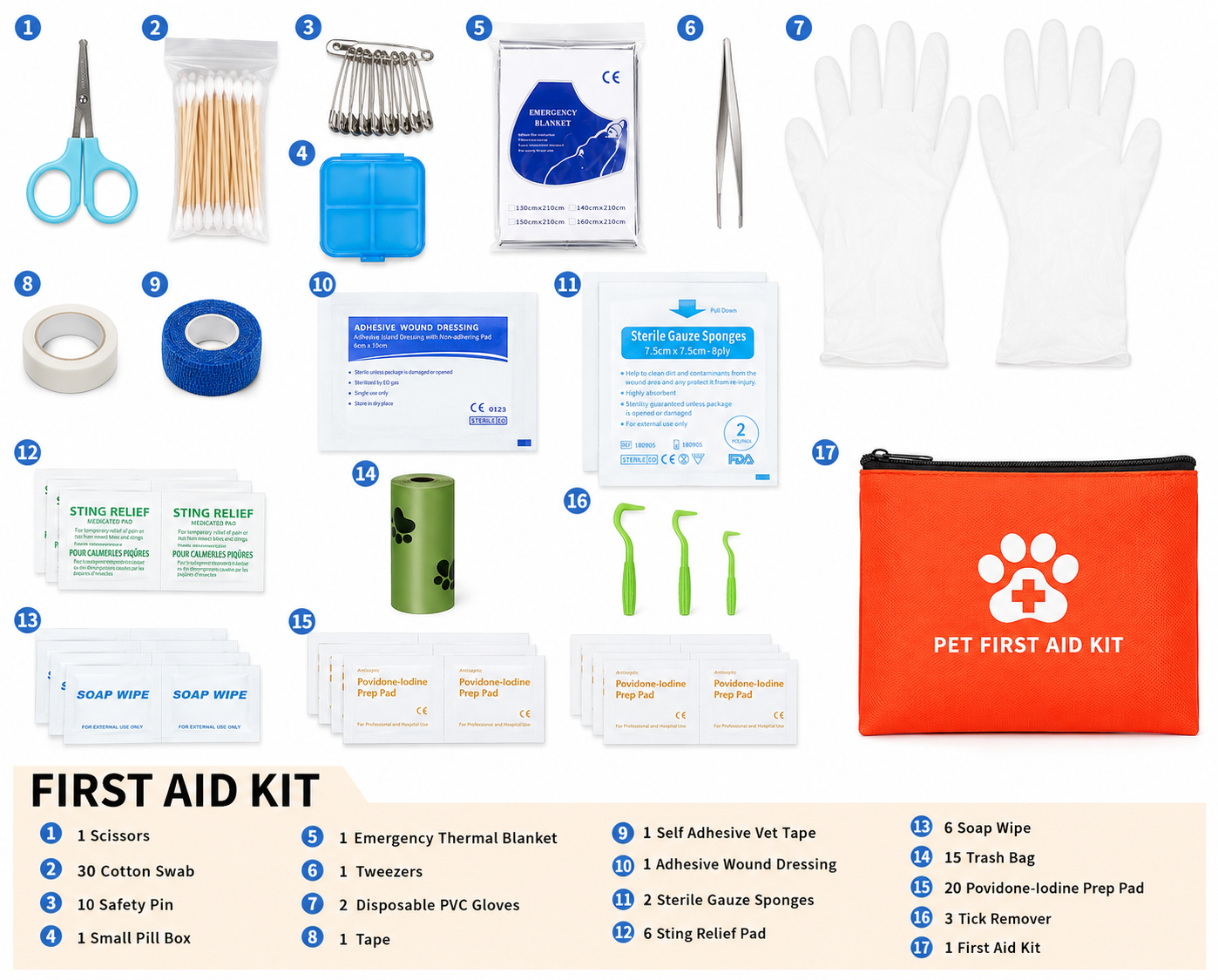 Aleefa Pet First Aid Kit