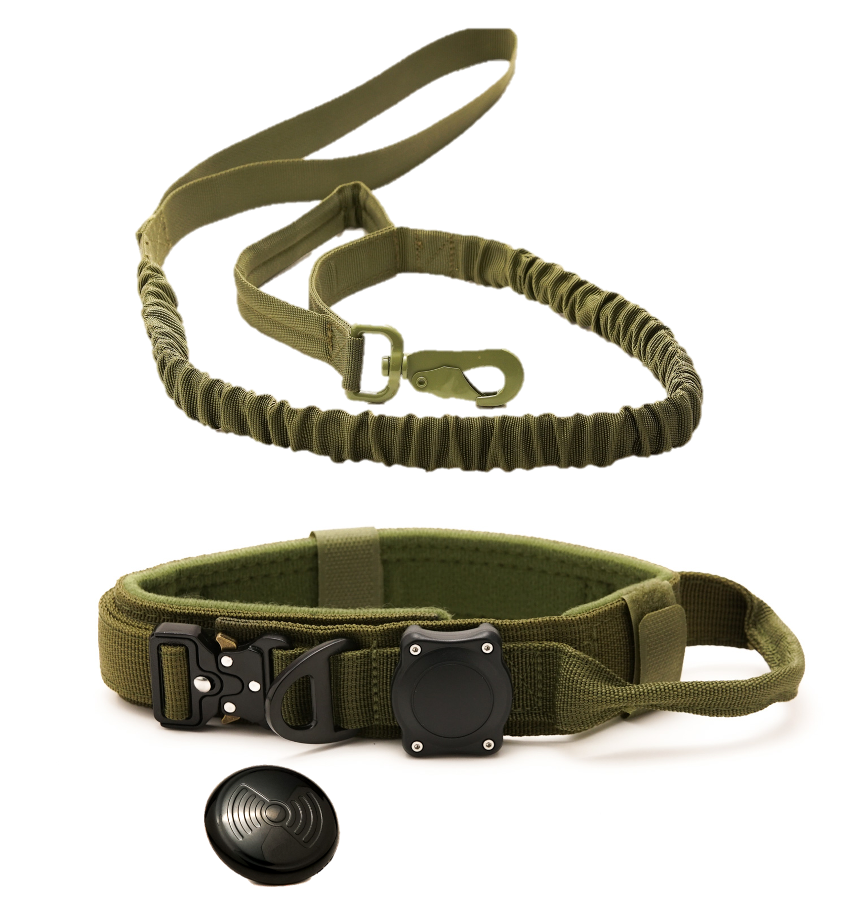 Heavy Duty Dog Collar + leash + SmartTag - Bundle
